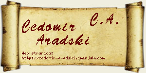 Čedomir Aradski vizit kartica
